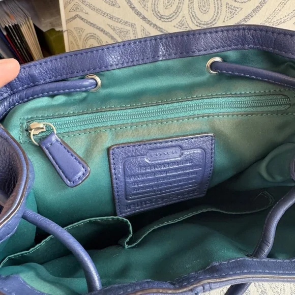 Coach Leather Mini Backpack in Periwinkle Blue & Turquoise - Picture 5 of 13